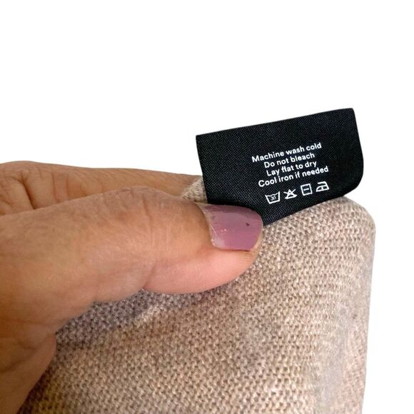 SUMMERSALT The Coziest Cashmere Merino Wool Blend Jogger Pant Womens Small Beige - Picture 9 of 11